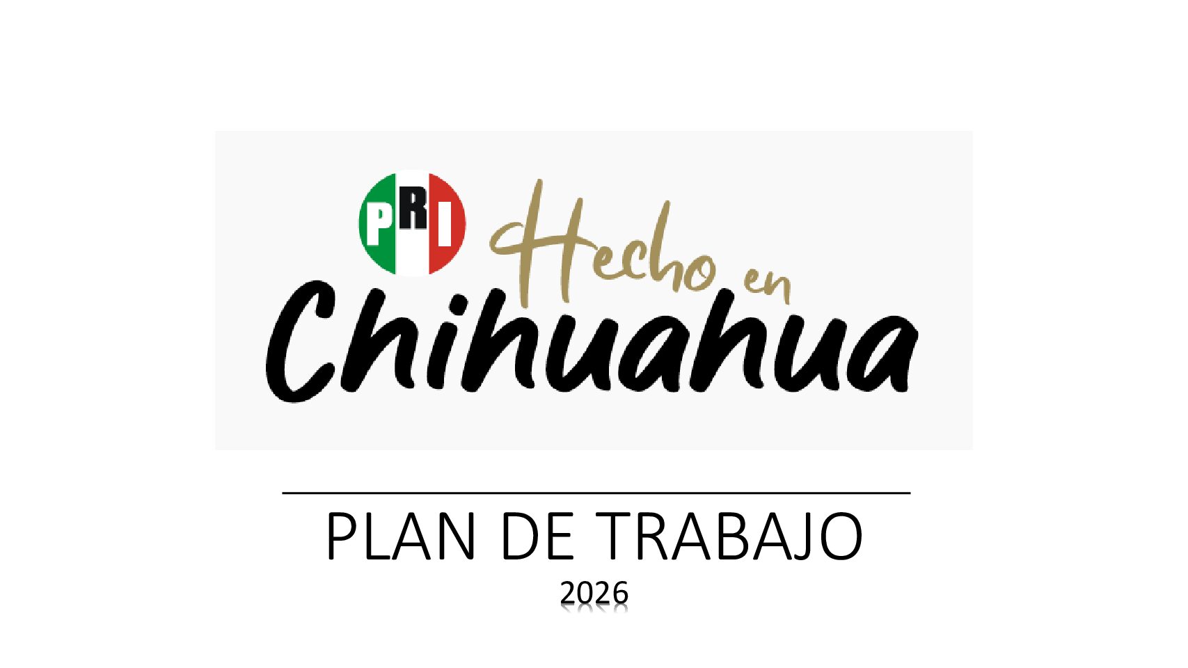PLAN DE TRABAJO DEL COMITÉ DIRECTIVO ESTATAL DEL PRI 2026