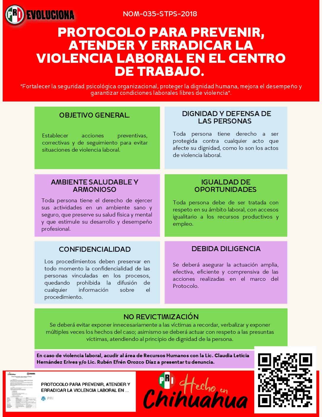 PROTOCOLO PARA PREVENIR VIOLENCIA LABORAL NOM-035-2018 PRI
